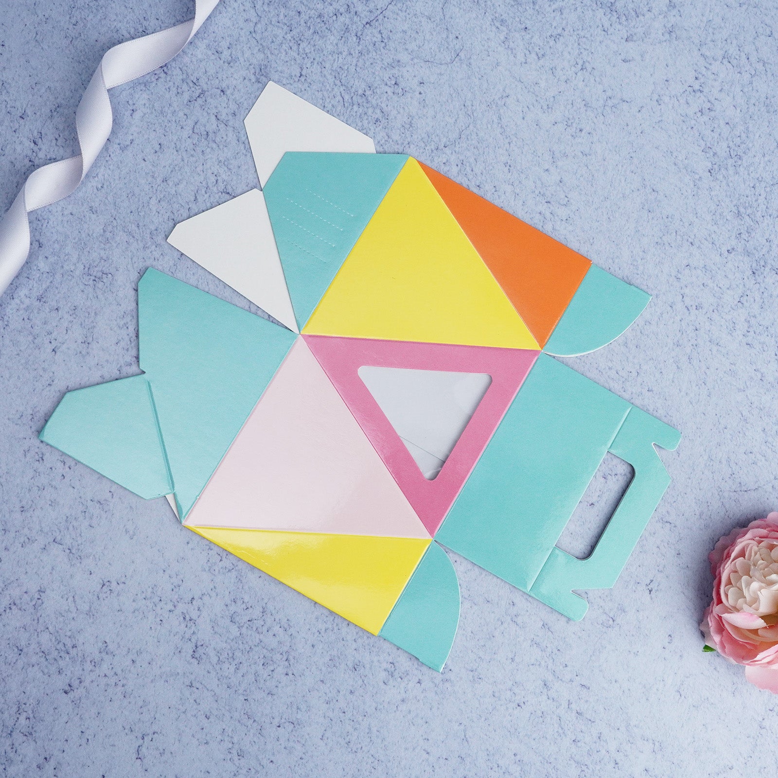 Colourful  Polygonal Cookies Box