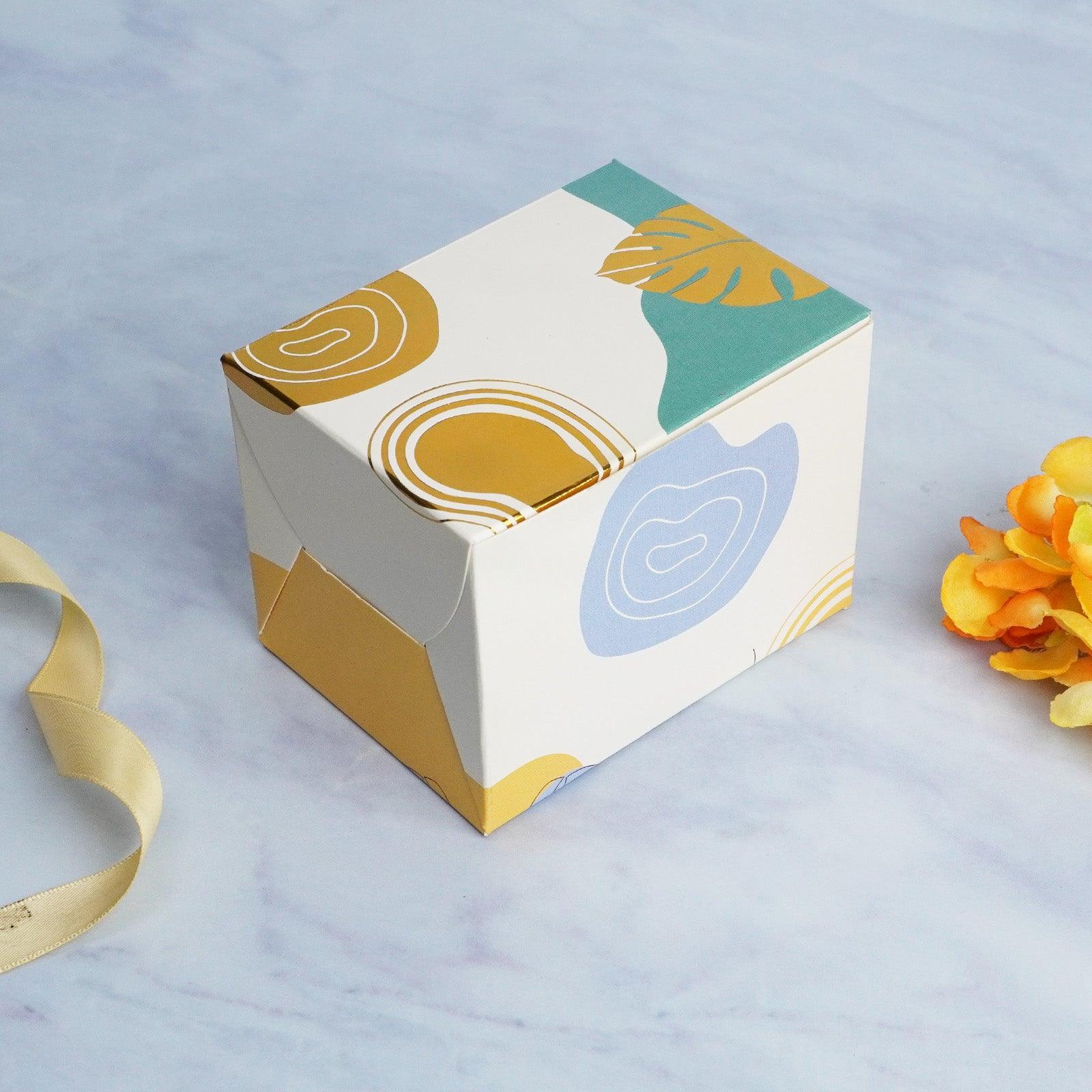 Gold Floral Single Pastry Box