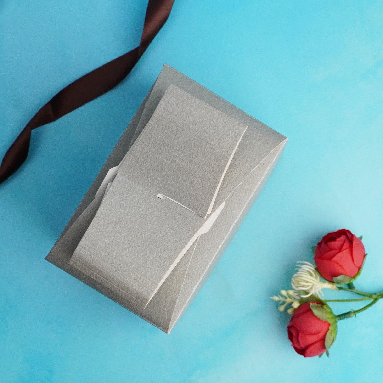 Grey Ribbon Gift Boxes