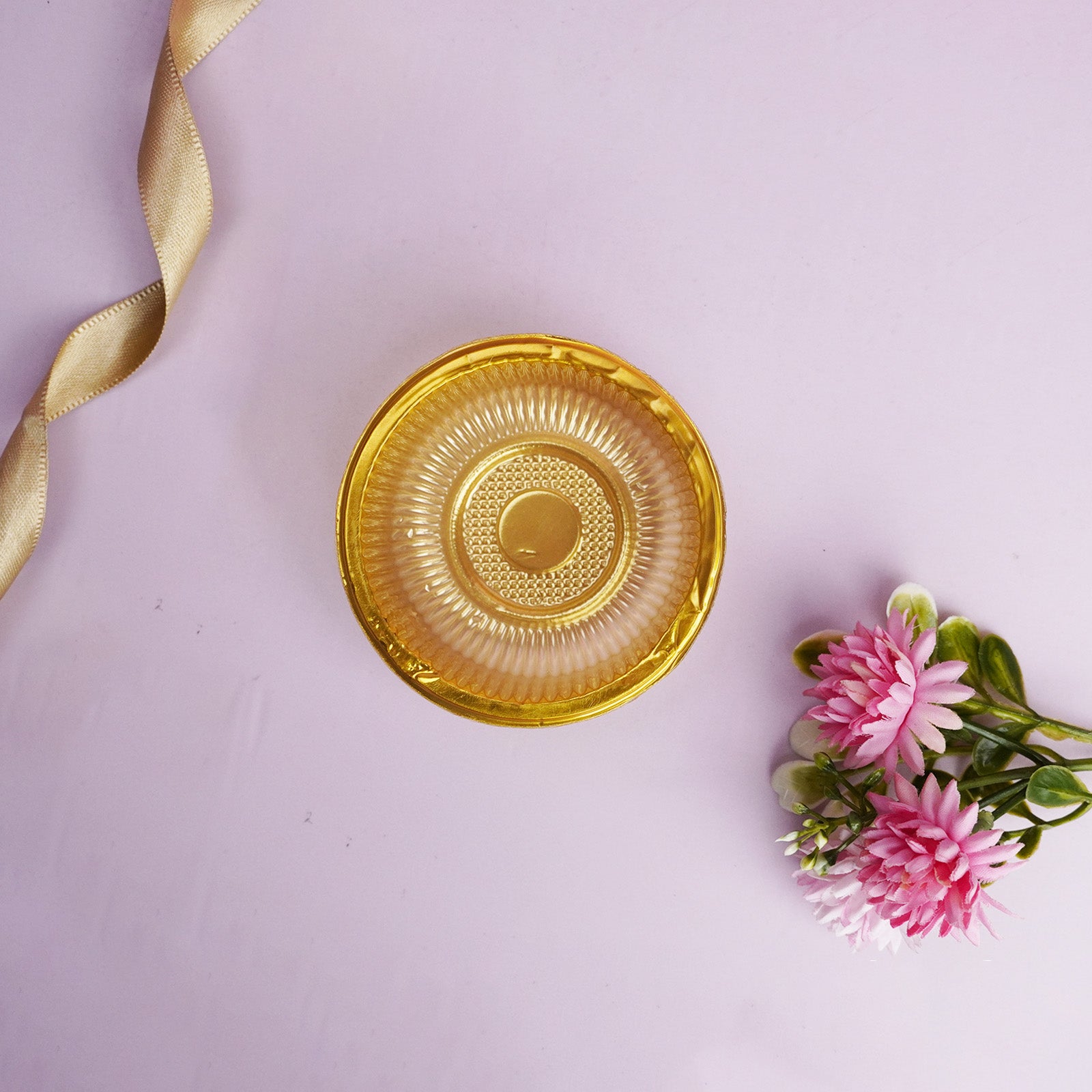 Golden Katori Round Tray