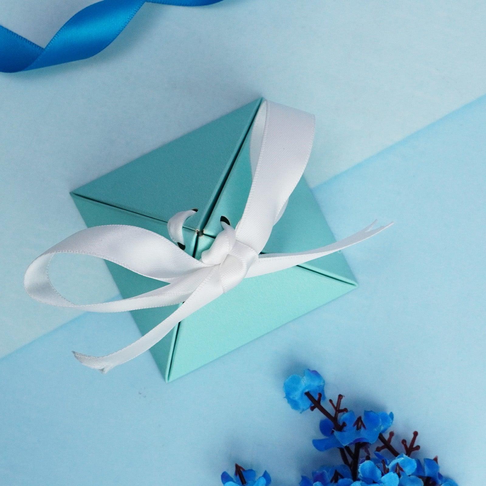 Light Blue Triangle Gift Box