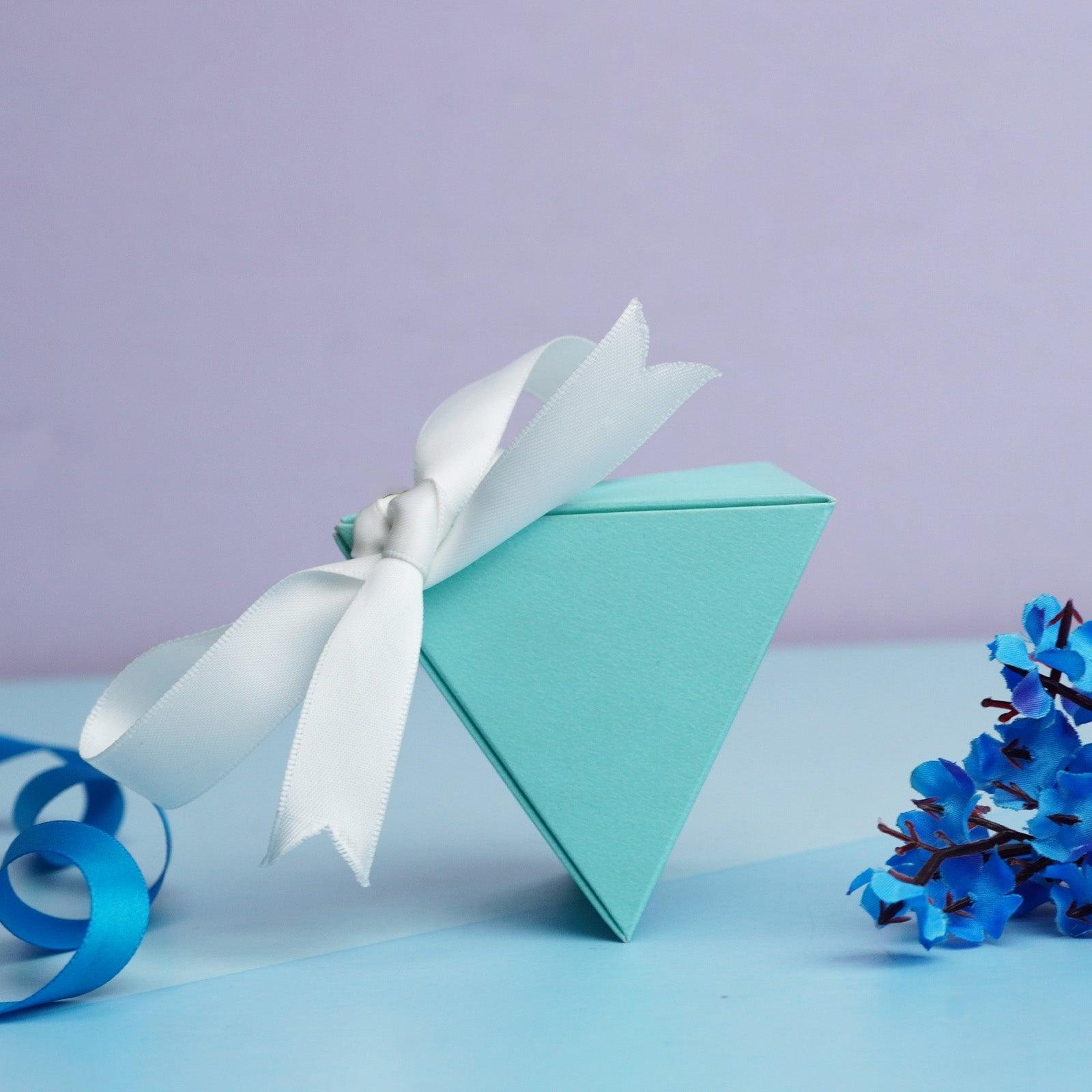 Light Blue Triangle Gift Box