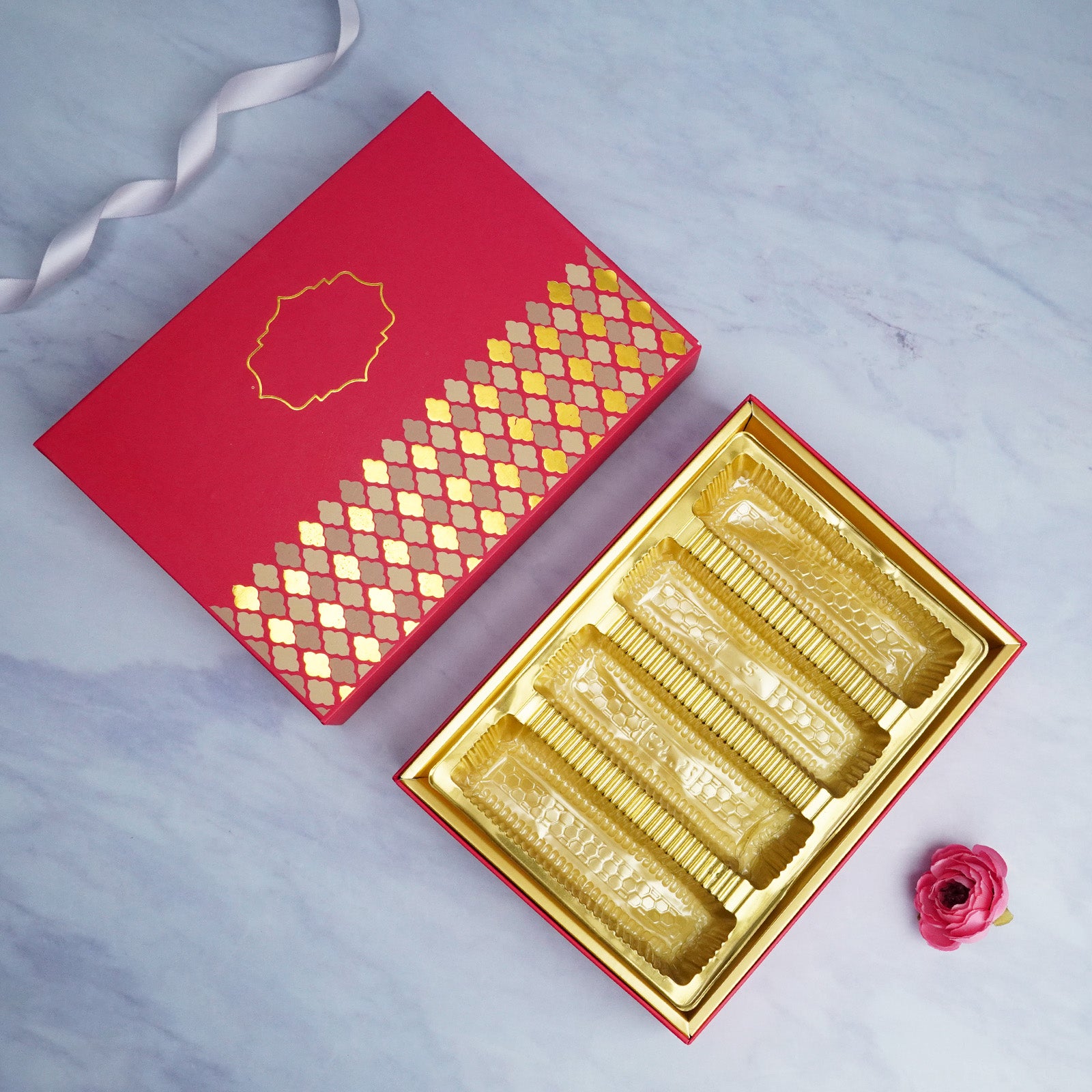 Red and Gold  Half KG Sweet Box