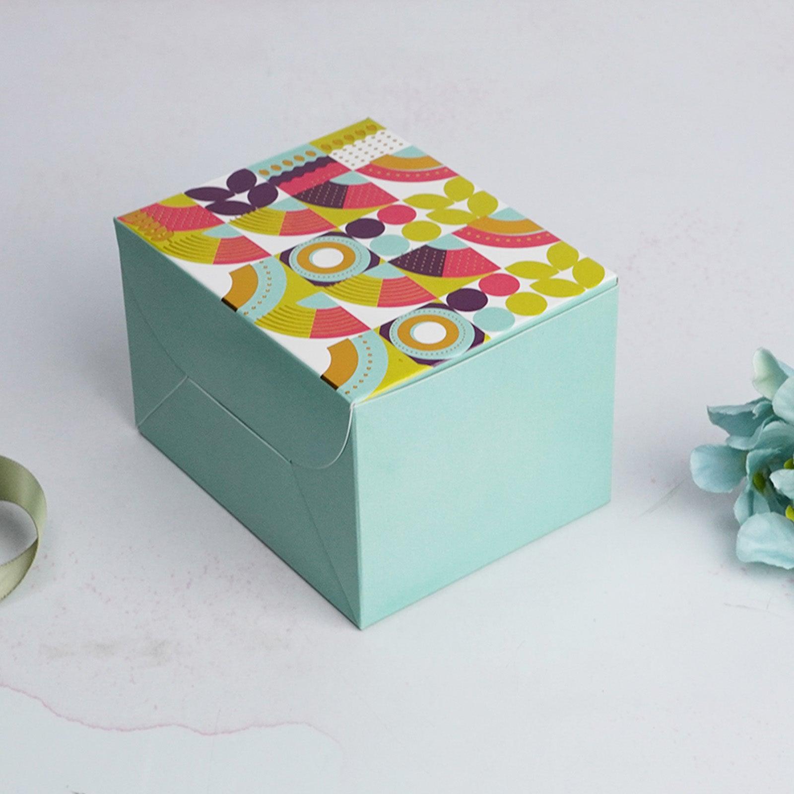 Pastel Abstract Single Pastry Box