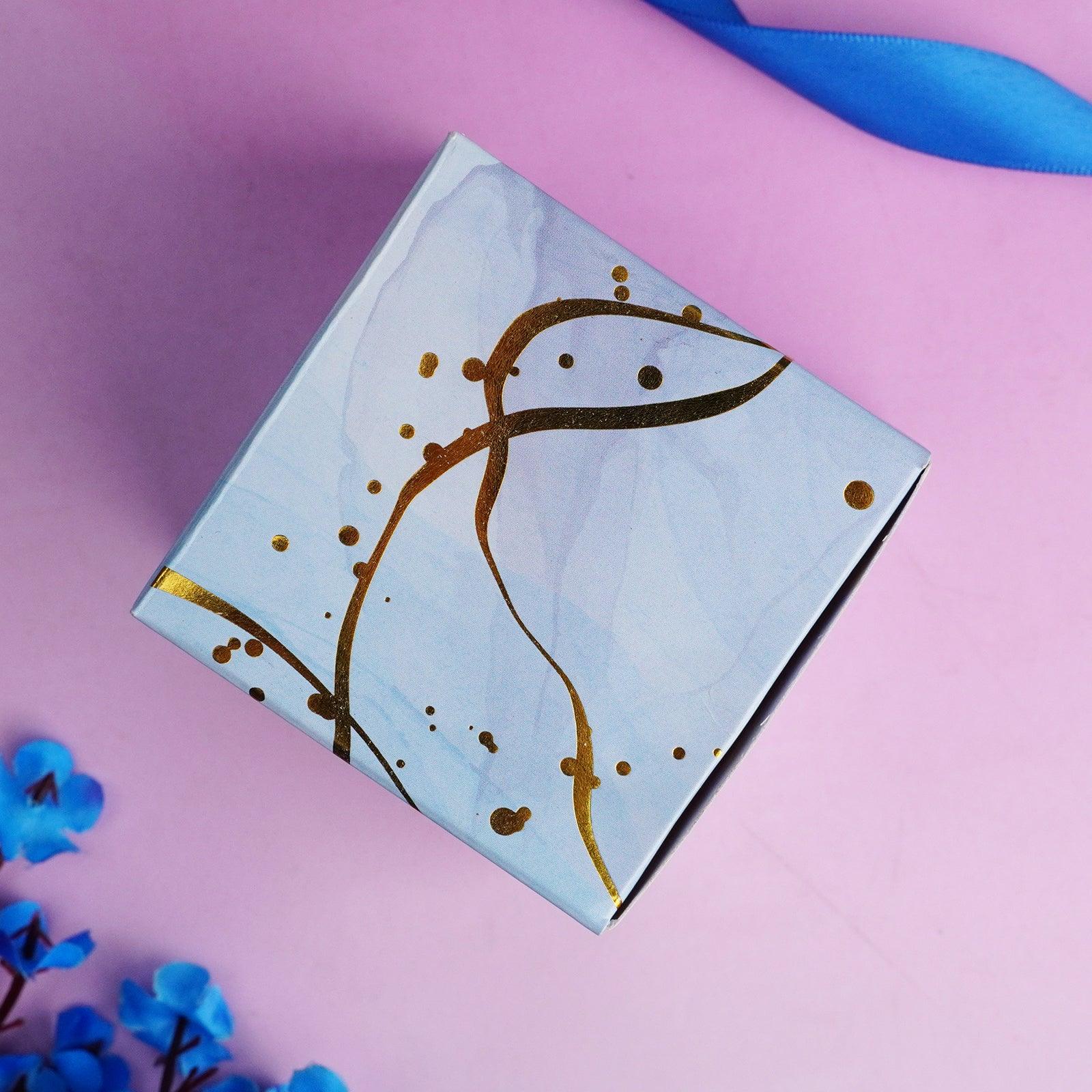 Pastel Blue Gold Foil Sweet Box