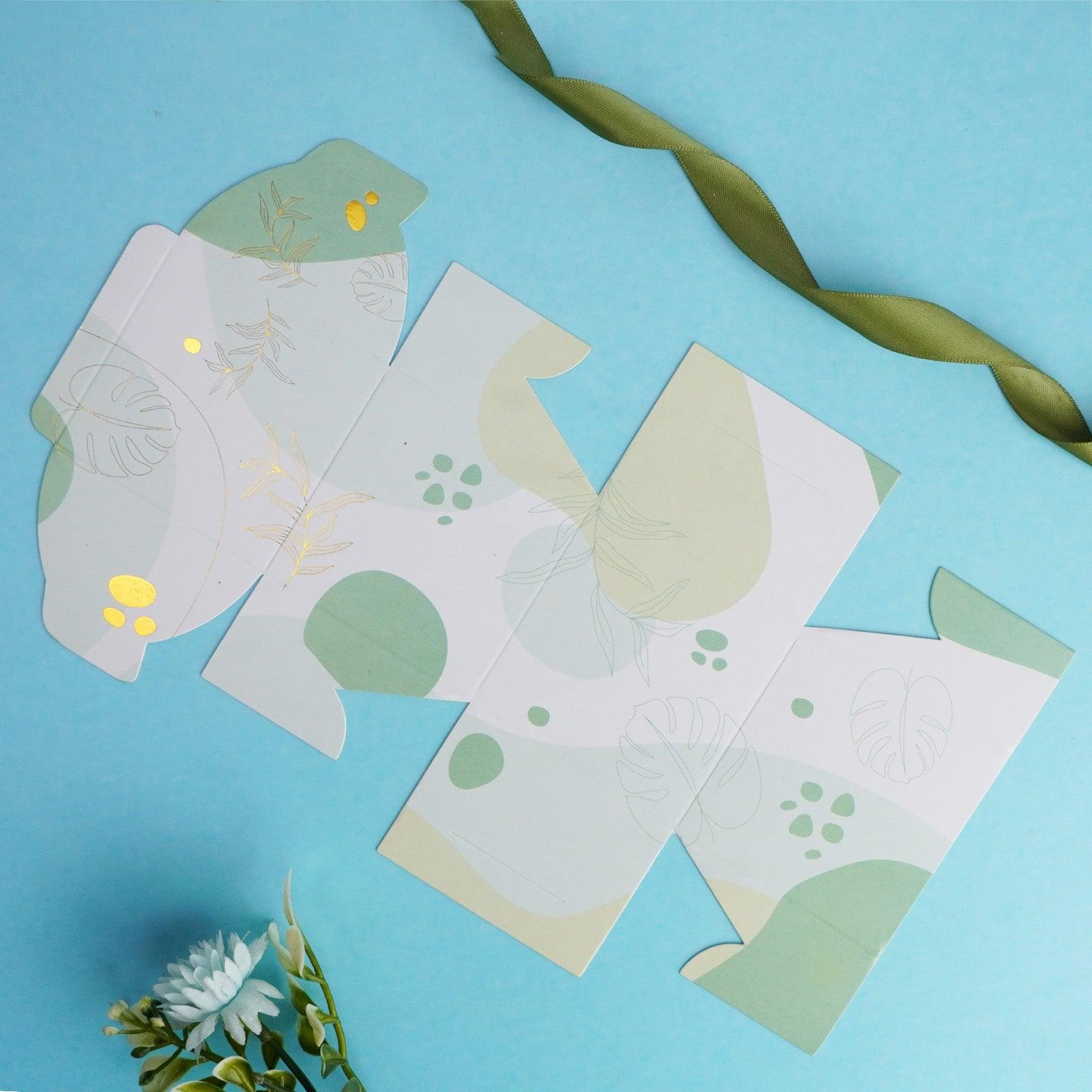 Pastel Green Gold Foil Sweet Box