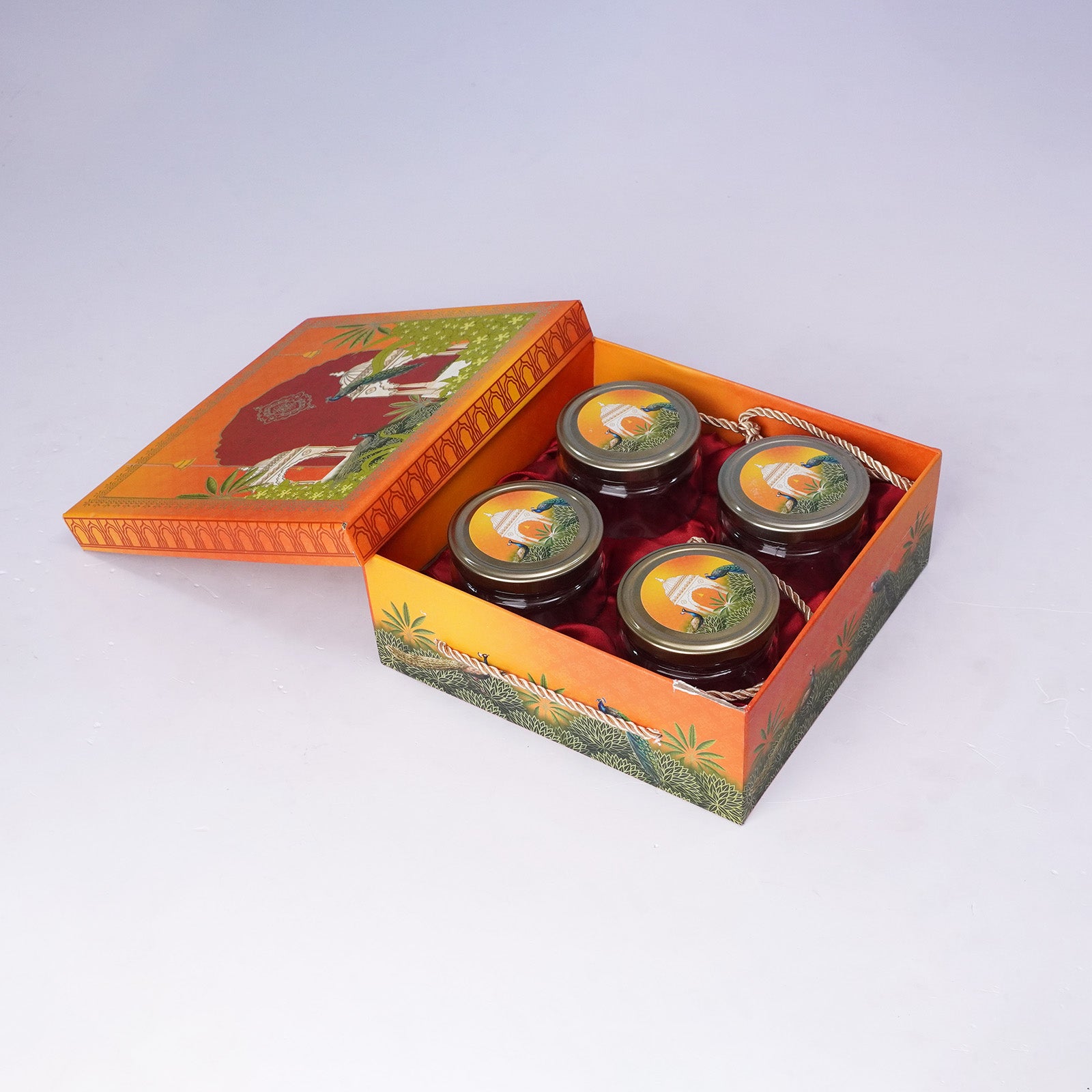 Peacock 4 Jar Dry Fruit Box