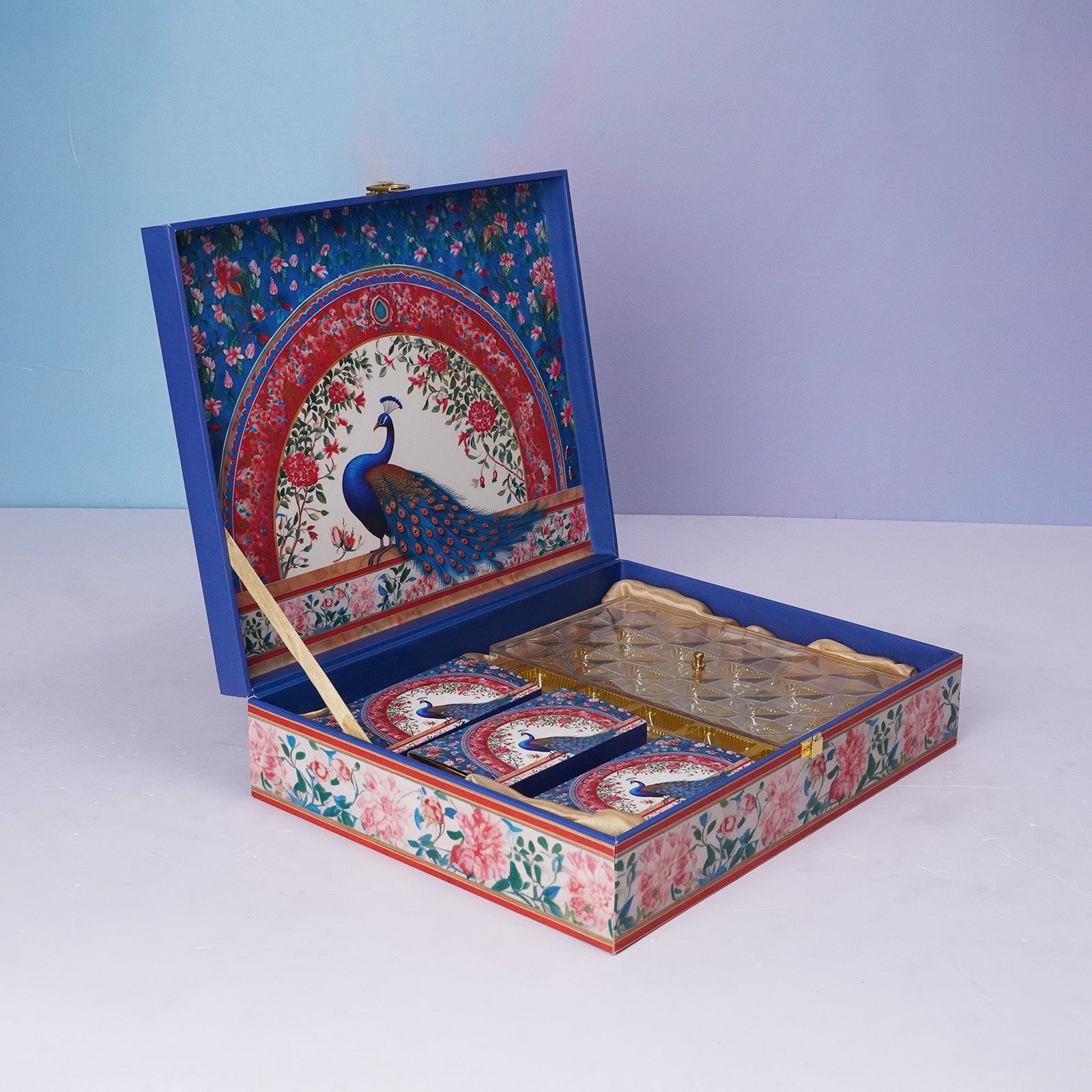 Peacock Dry Fruit & Chocolate Gift Box