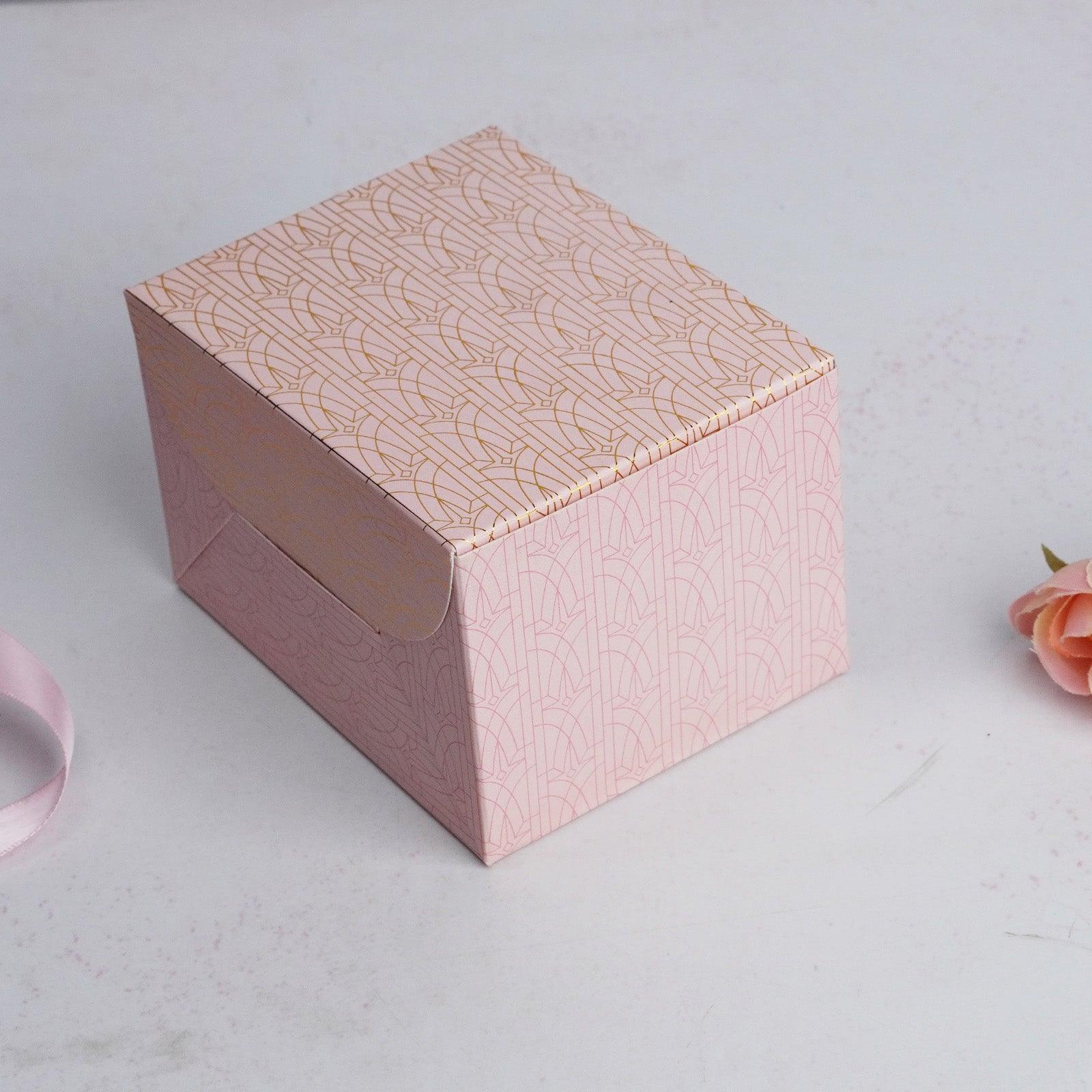 Pink Random Box Pattern Pink Pattern Single Pastry Box – IN TOO BOX