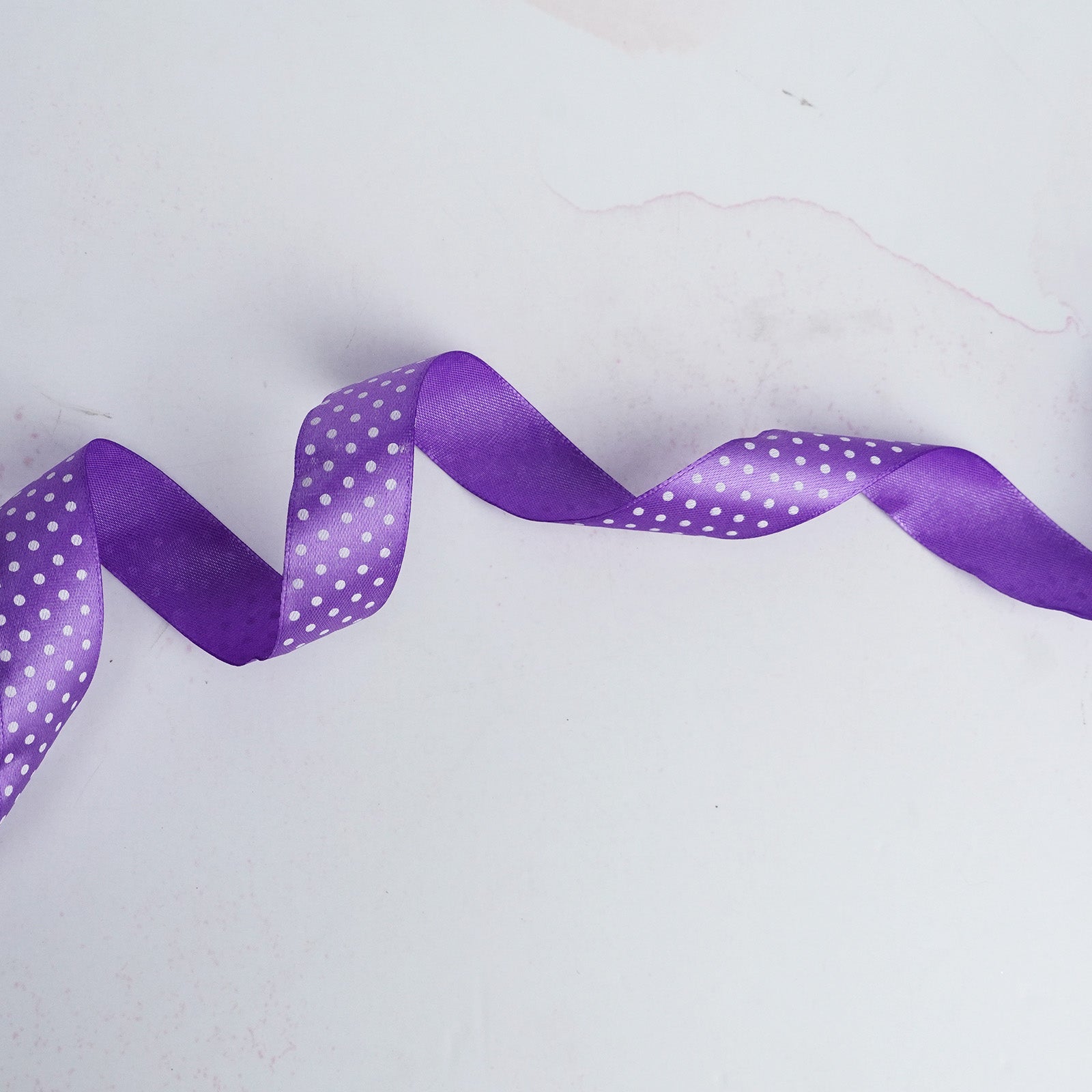 Vibrant Purple Polka Dot Satin Ribbon