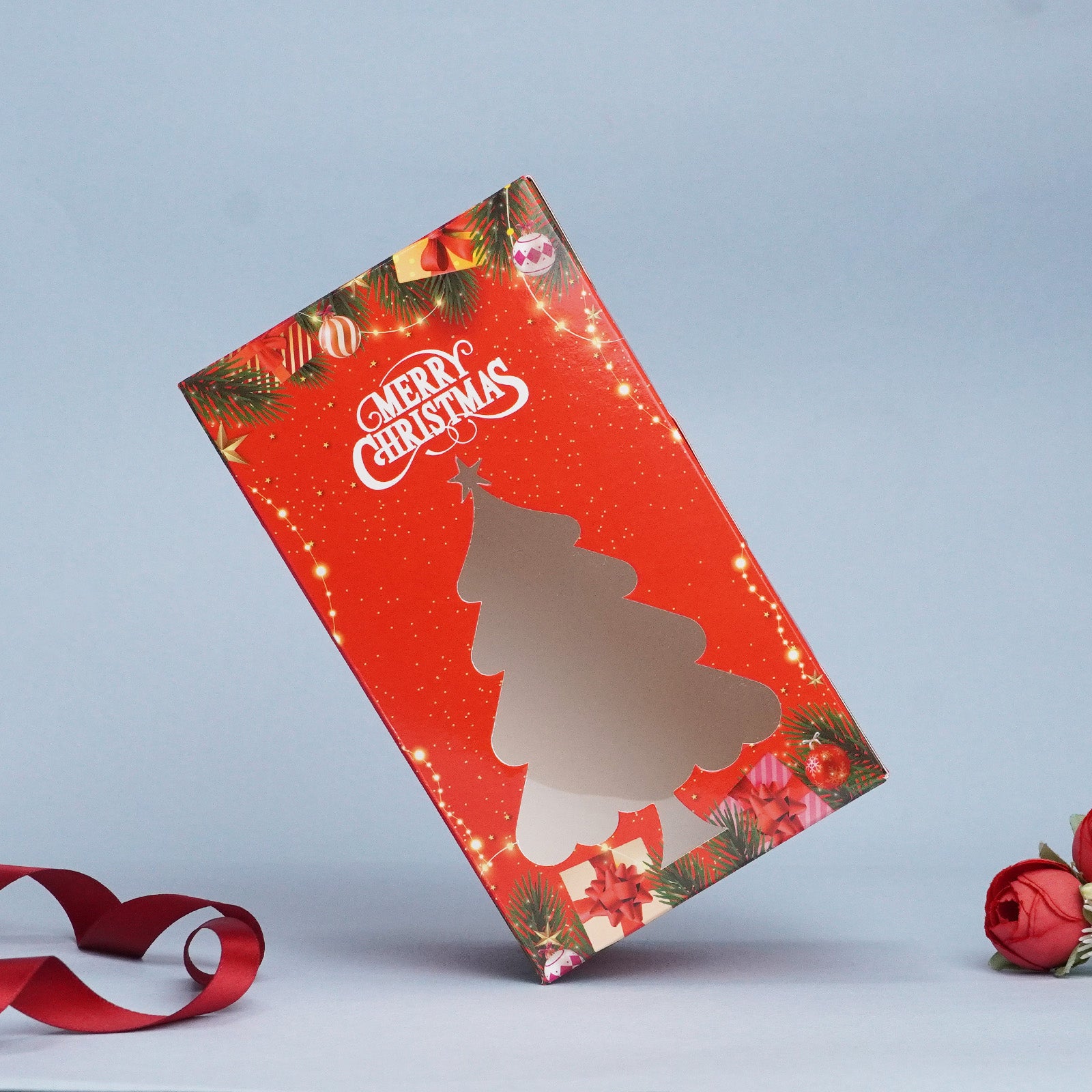 Christmas Tree Red Gift Box