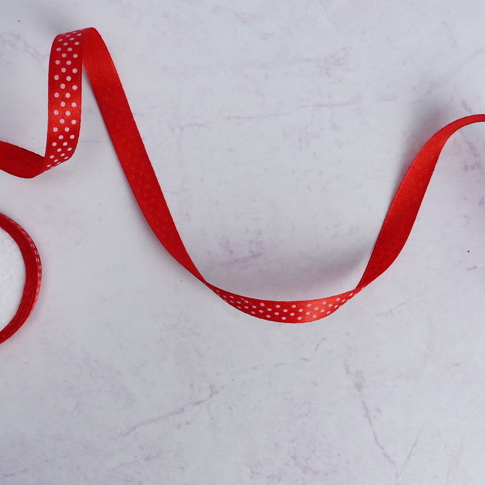 Red Polka Dot Satin Ribbon