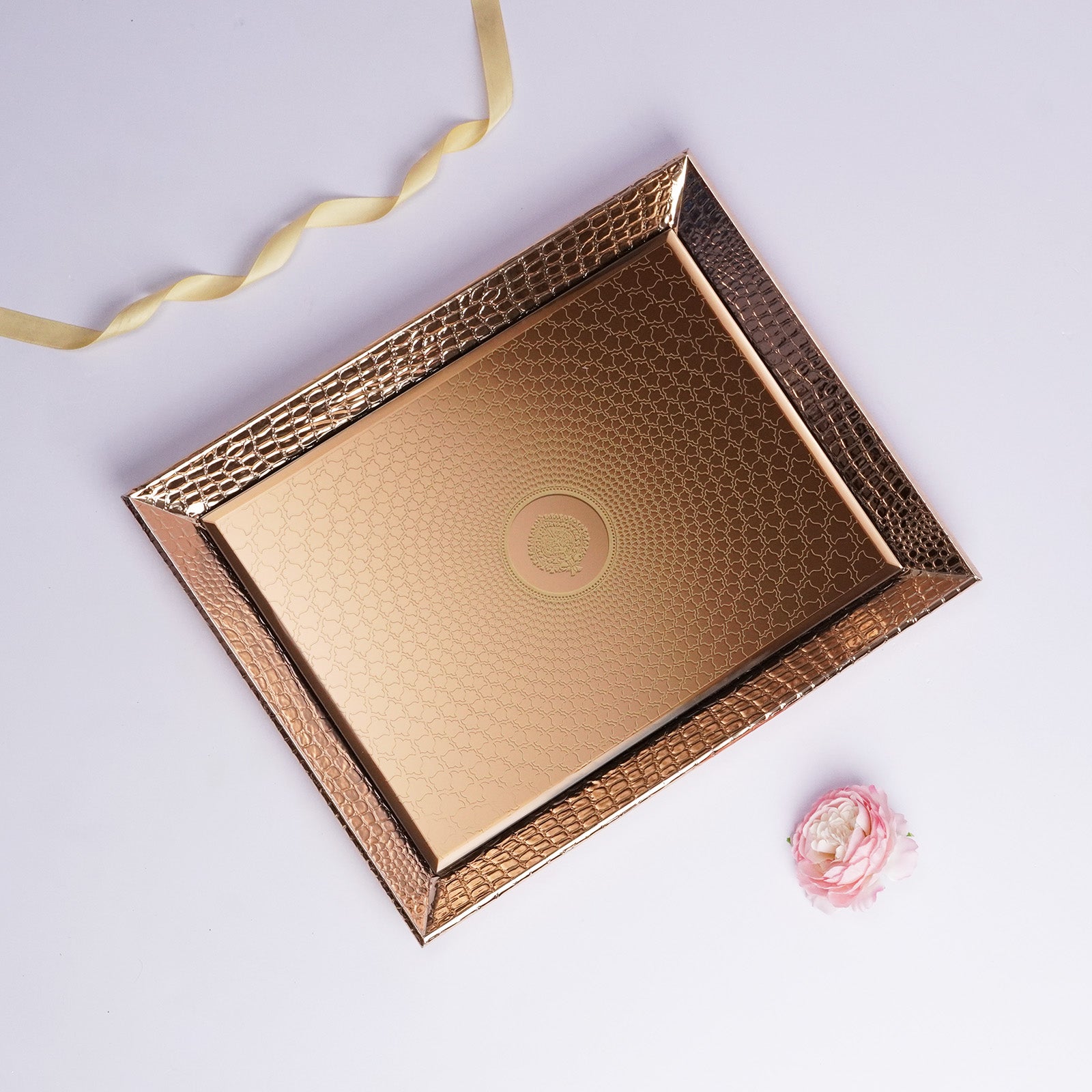 Rose Gold Gift Tray Box