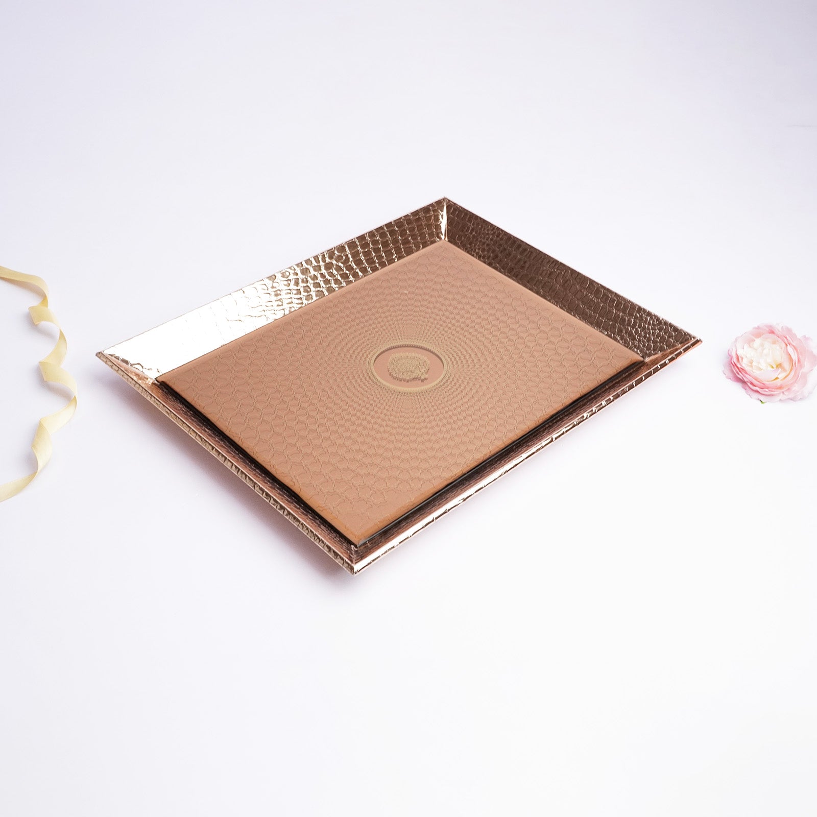 Rose Gold Gift Tray Box