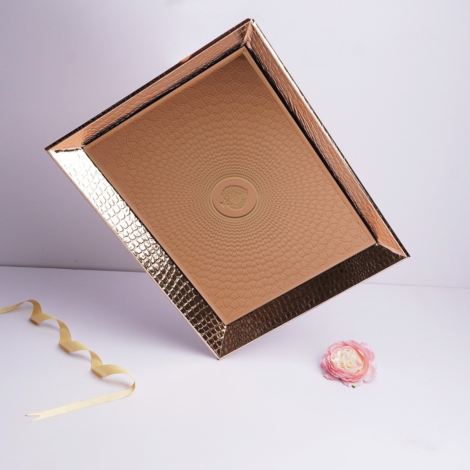 Rose Gold Gift Tray Box