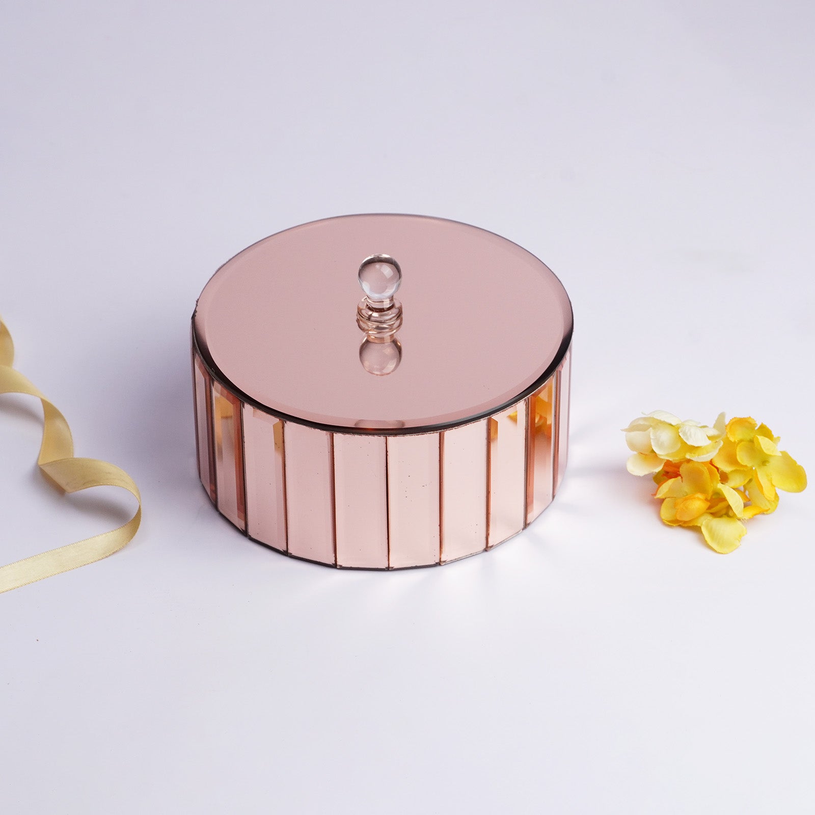 Rose Gold Radiance Round Gift Box