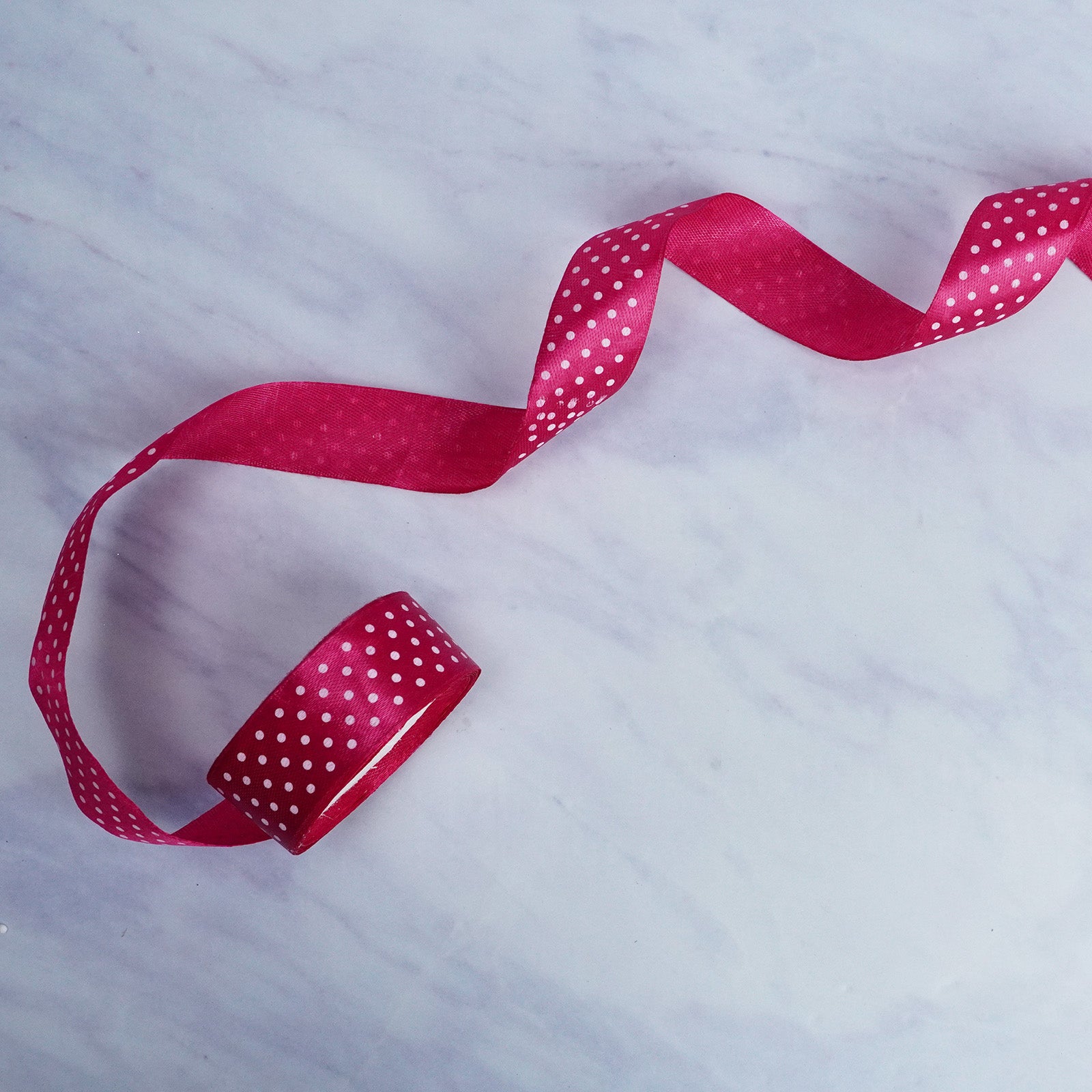 Ruby Red Polka Dots Decorative Ribbon