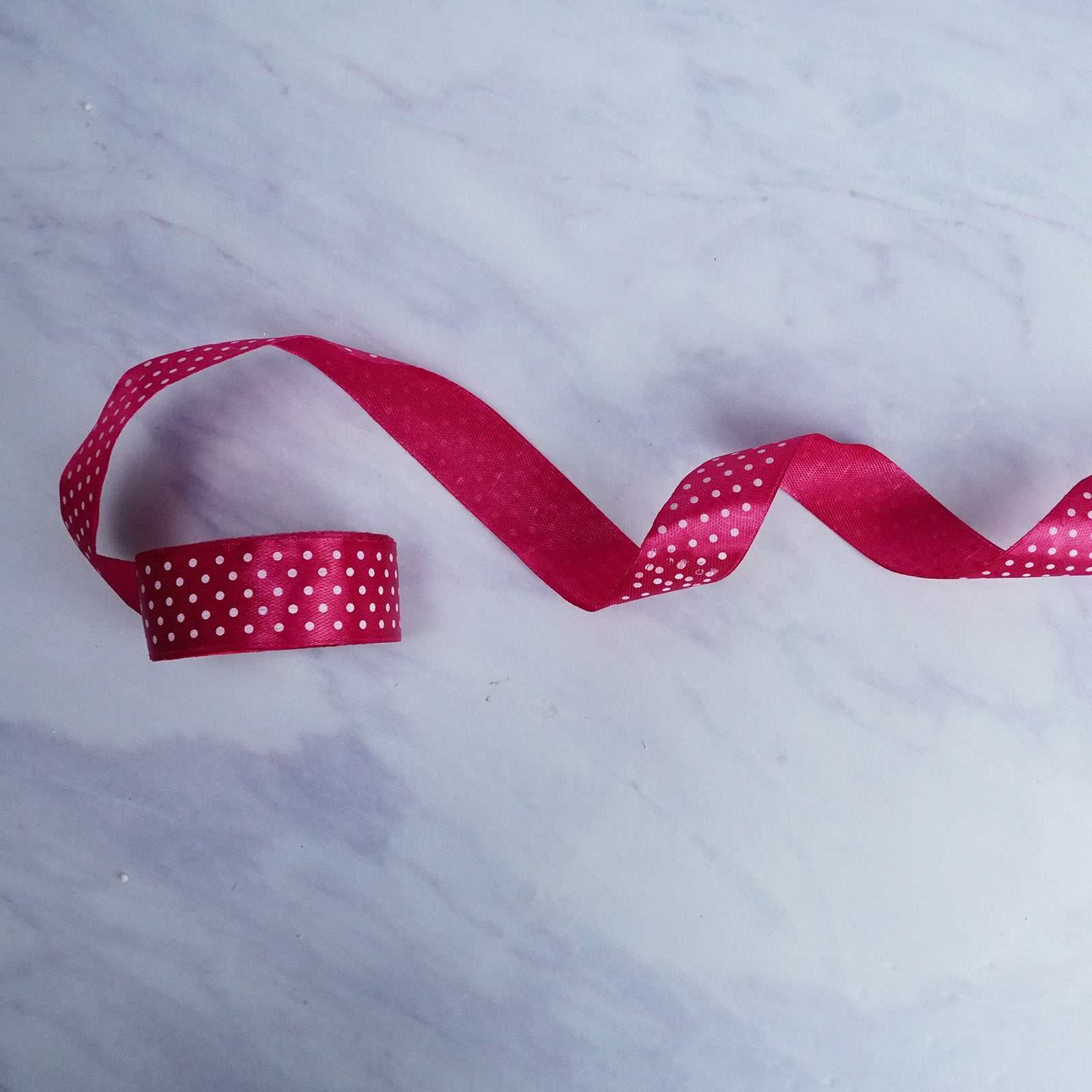 Ruby Red Polka Dots Decorative Ribbon