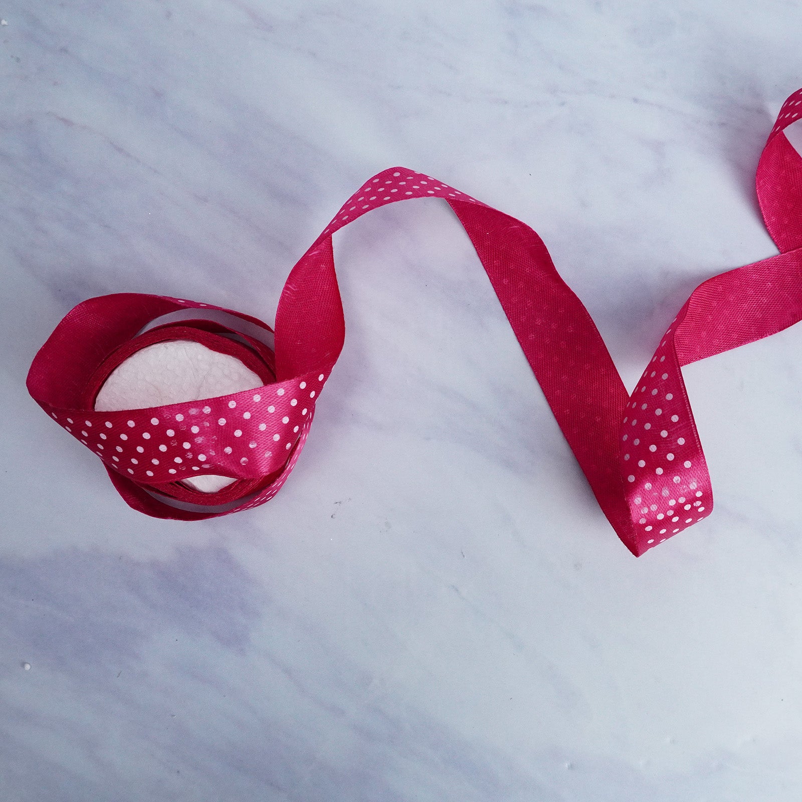 Ruby Red Polka Dots Decorative Ribbon