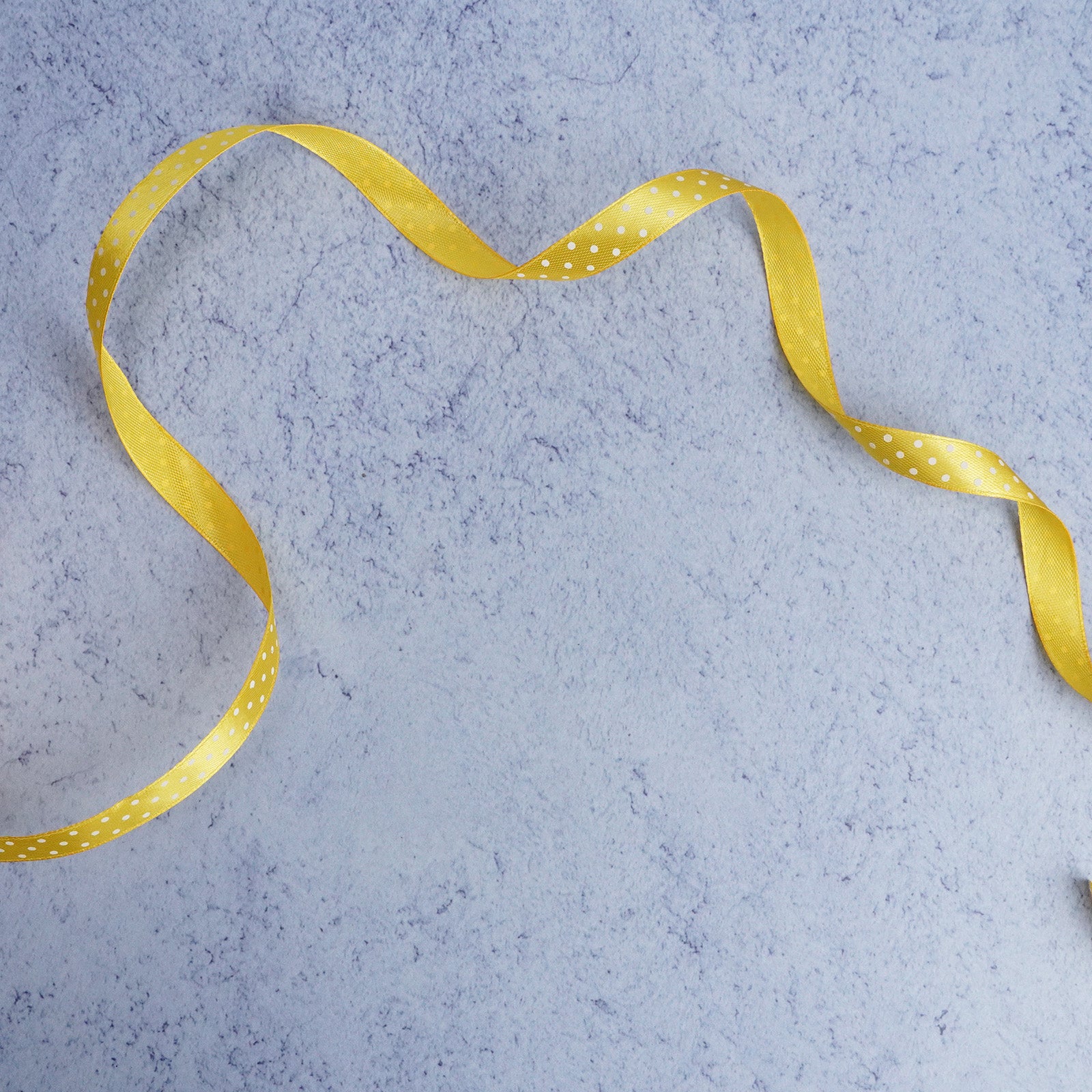 Sunny Yellow Polka Dot Satin Ribbon