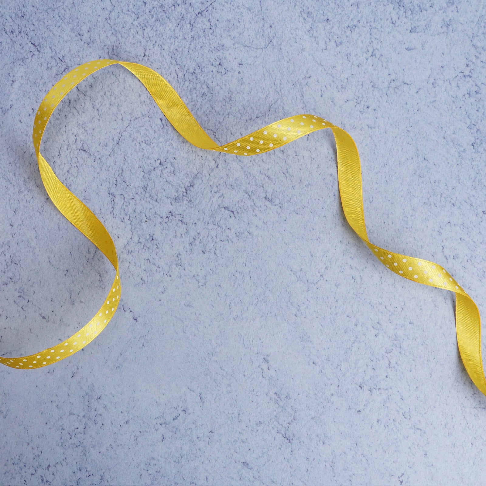 Sunny Yellow Polka Dot Satin Ribbon