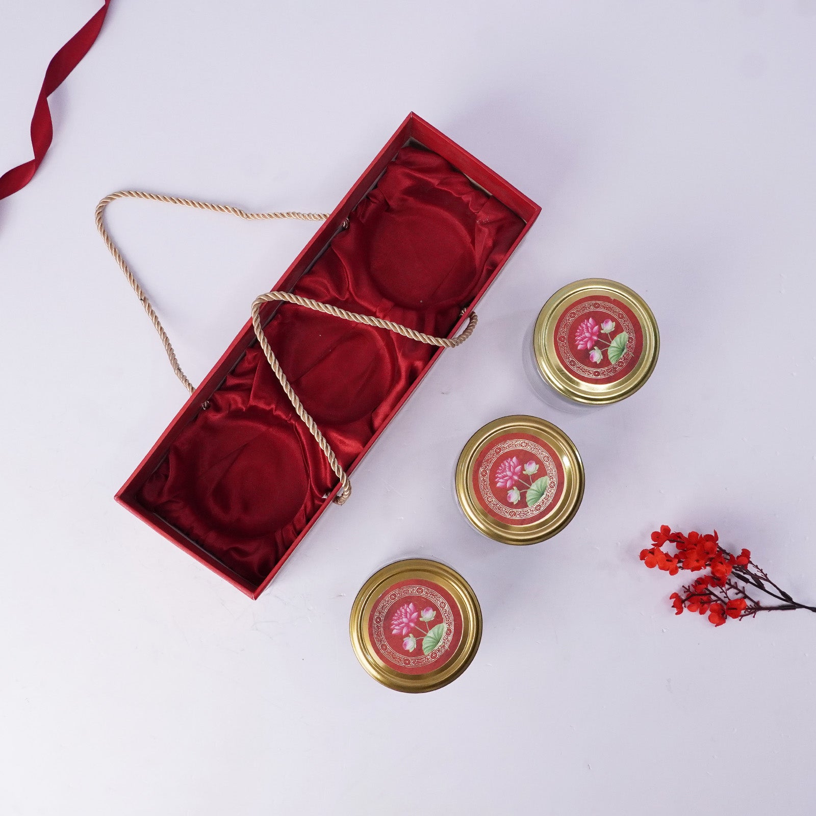 Red Handle 3 Jar Gift Box