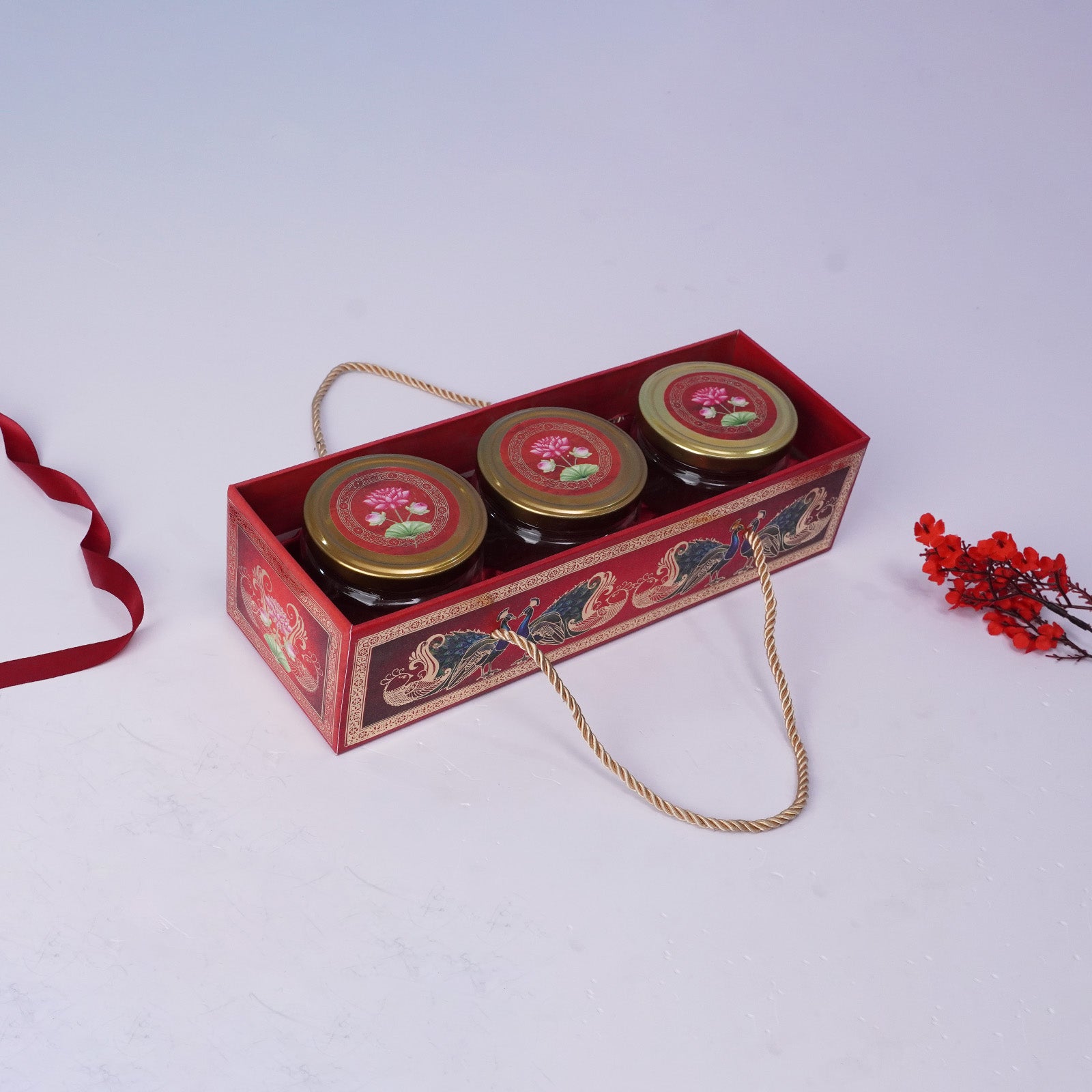 Red Handle 3 Jar Gift Box