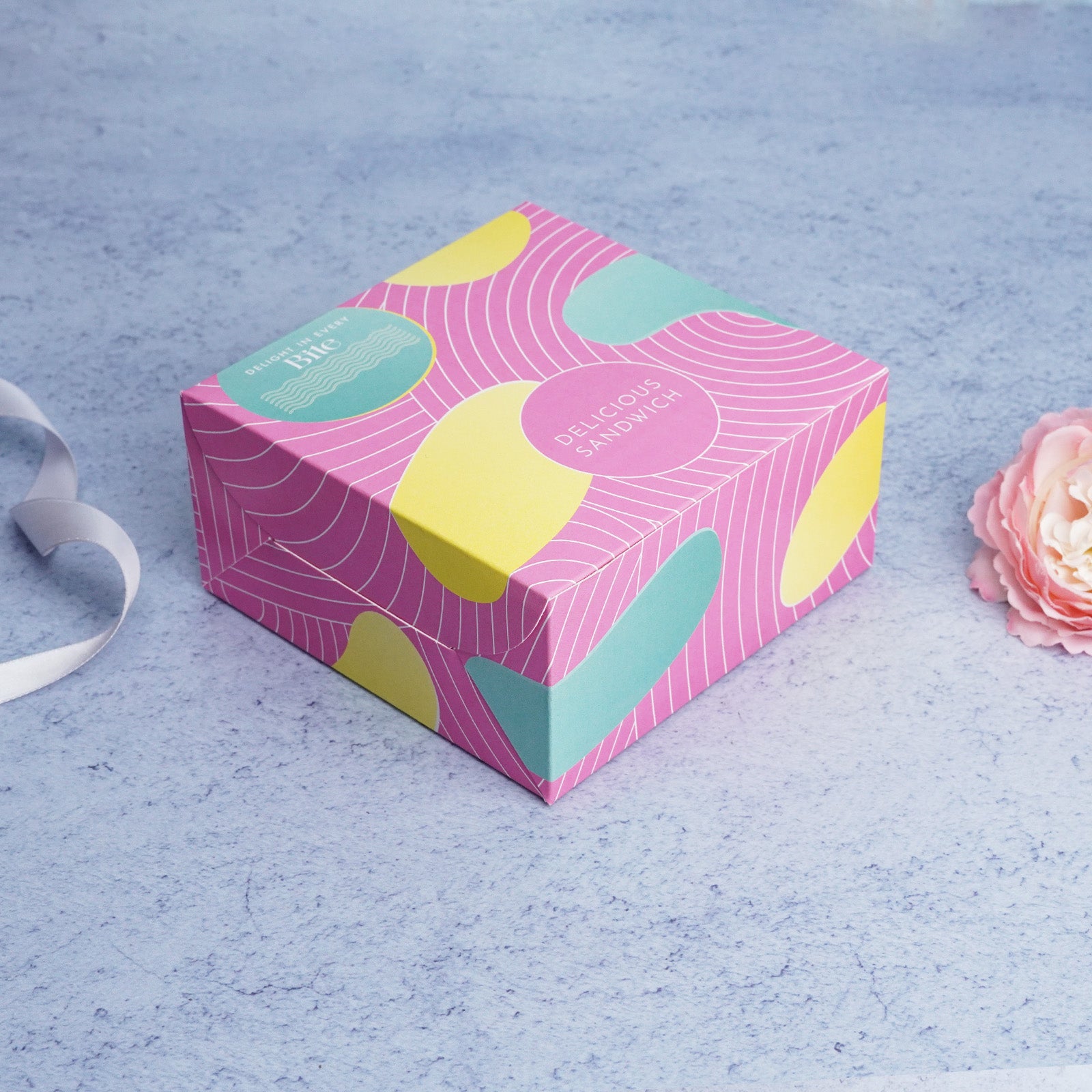 Pink Square Sandwich Box,