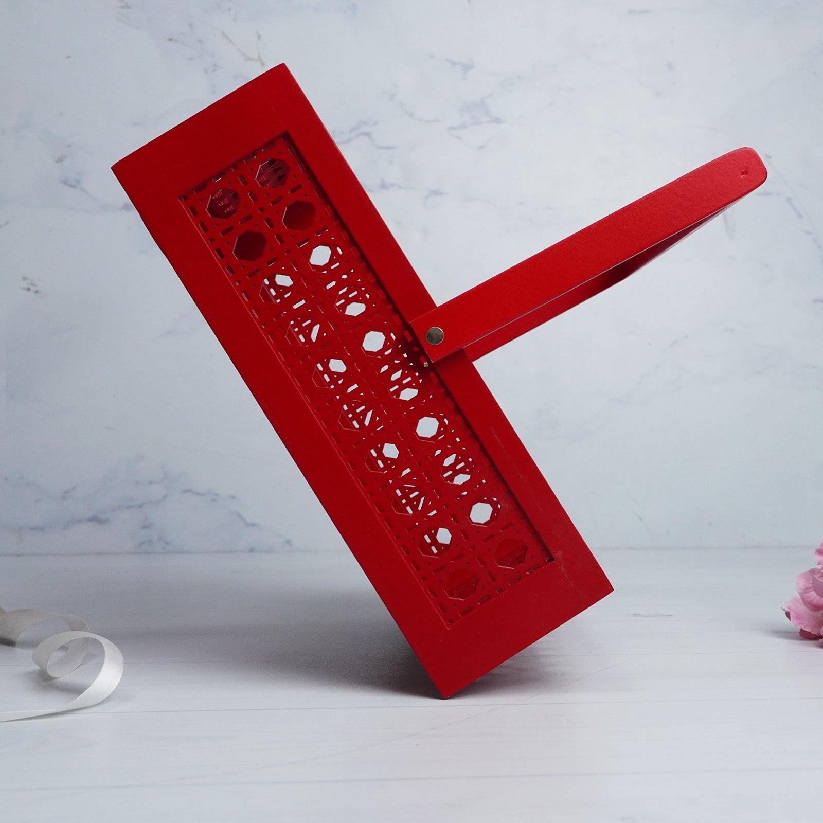 Red MDF Handle Gift Tray