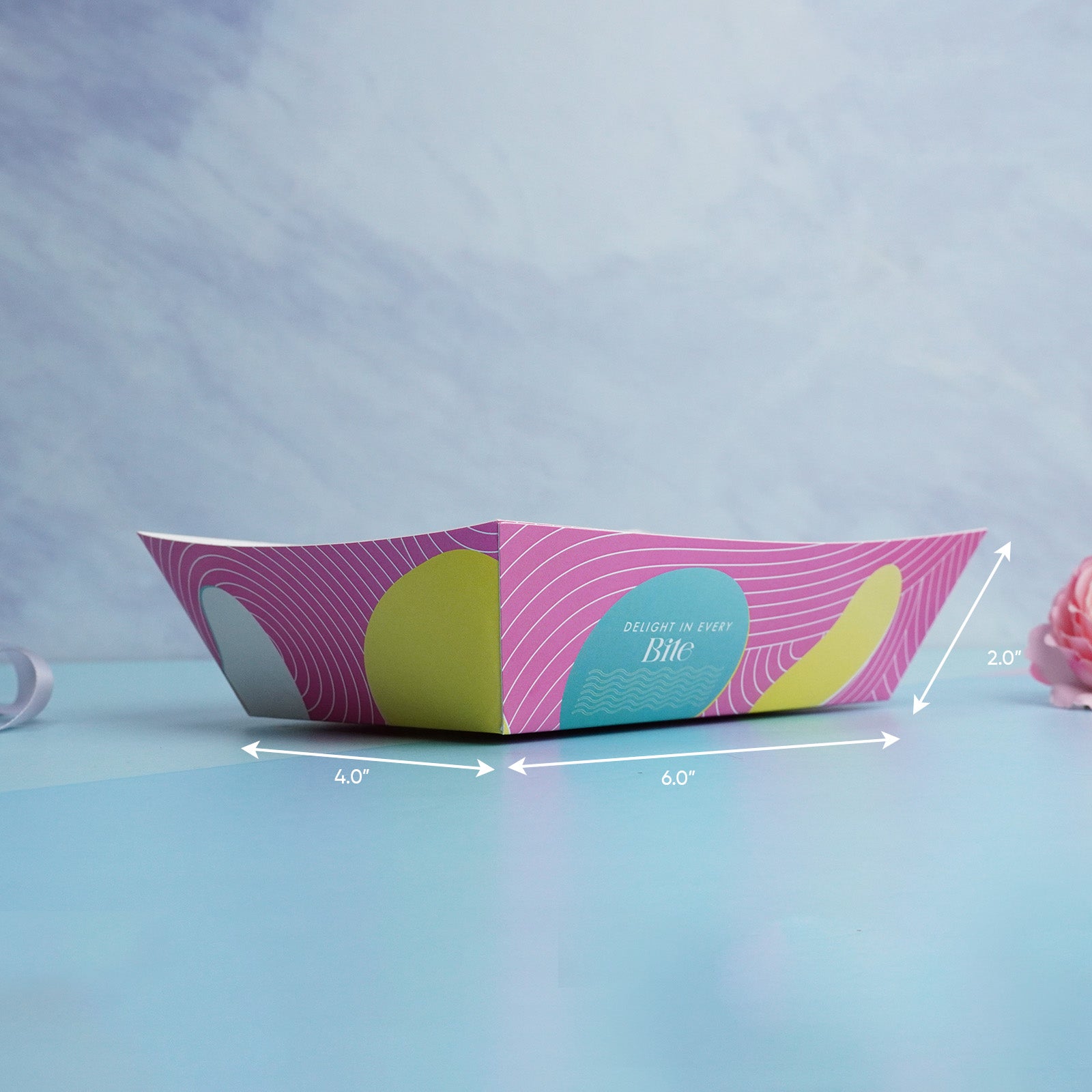 Vibrant Abstract Design Boat Tray