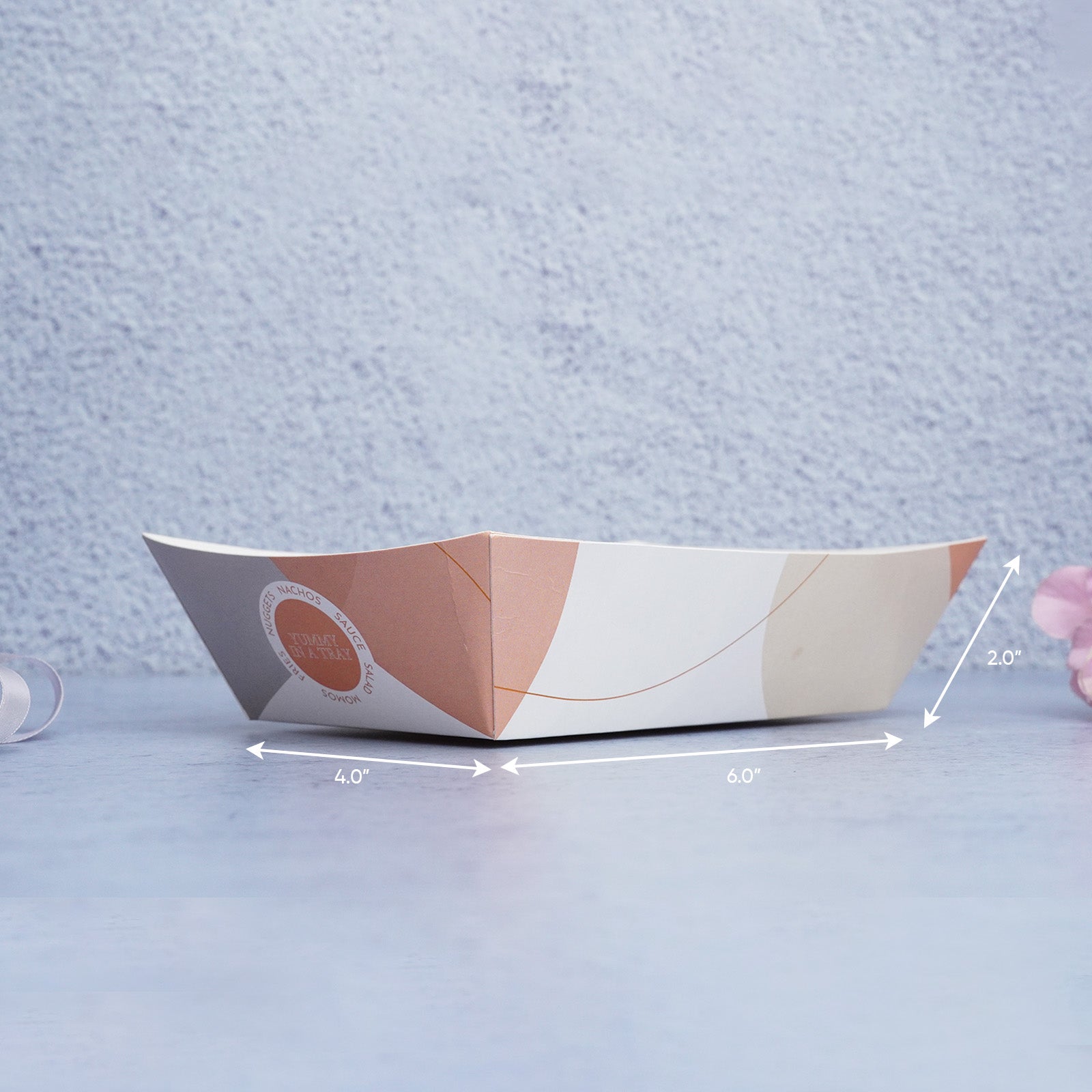 Elegant White Boat Tray