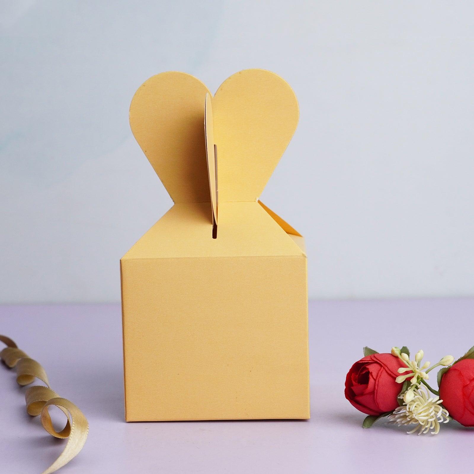 Light Yellow Heart Gift Box